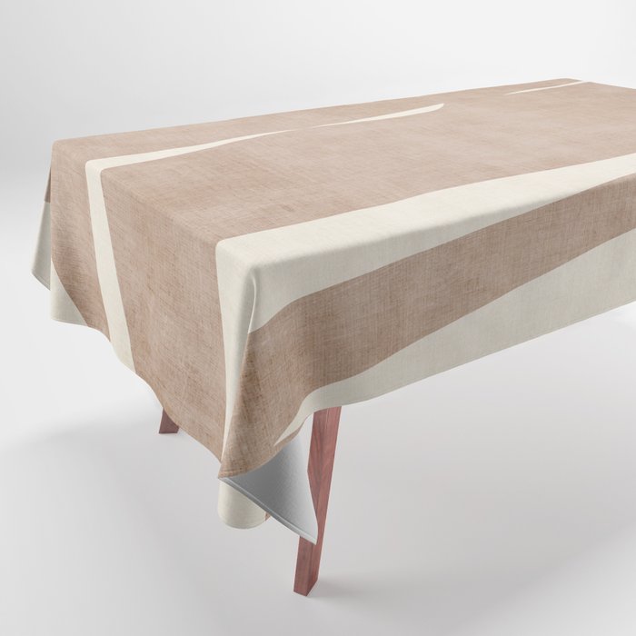 Light Brown Modern Minimalist Abstract Tablecloth Gallery Image 1