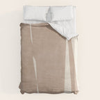 Light Brown Modern Minimalist Abstract Duvet Cover Gallery Image 6