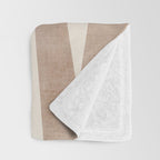 Light Brown Modern Minimalist Abstract Throw Blanket Gallery Image 3