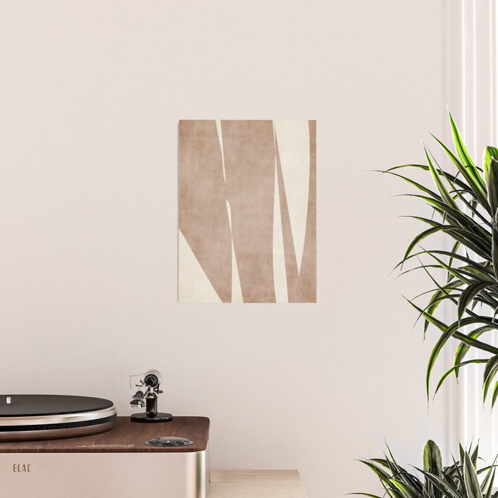 Light Brown Modern Minimalist Abstract Poster Gallery Image 2