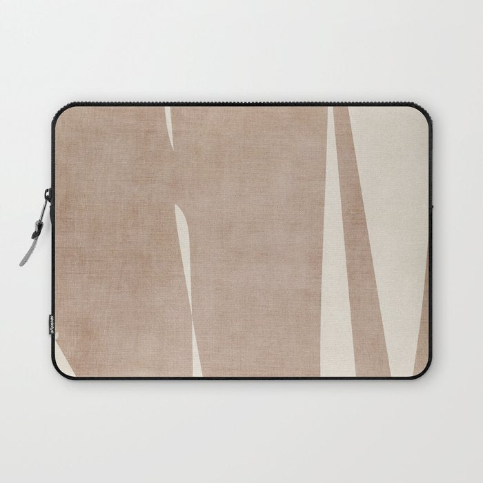 Light Brown Modern Minimalist Abstract Laptop Sleeve Gallery Image 1