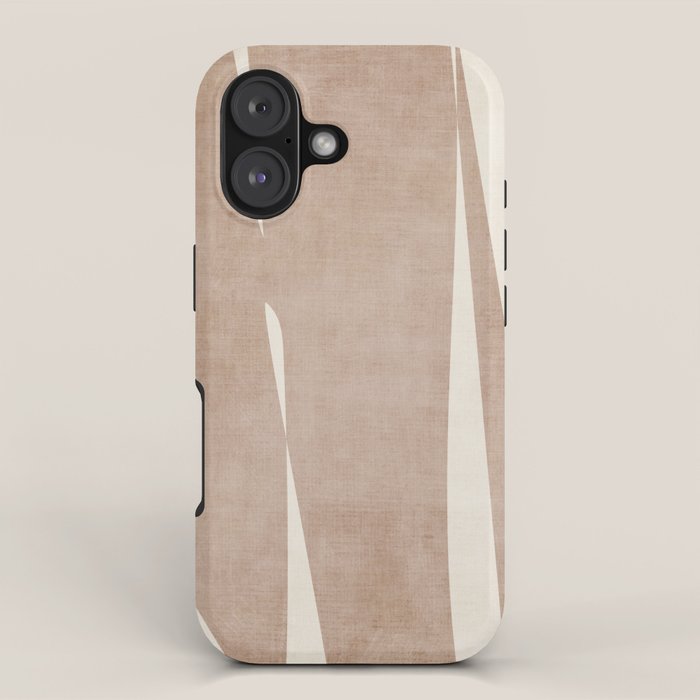 Light Brown Modern Minimalist Abstract iPhone Case Gallery Image 1