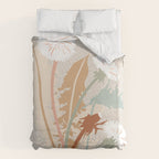 Big flower Dandelion blossom modern illustration rusty terracotta Duvet Cover Gallery Image 6