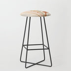 Big flower Dandelion blossom modern illustration rusty terracotta Stool Gallery Image 1