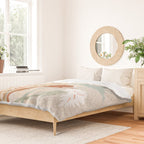 Big flower Dandelion blossom modern illustration rusty terracotta Duvet Cover Gallery Image 2