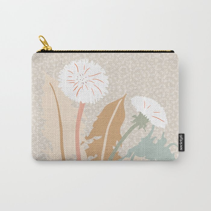 Big flower Dandelion blossom modern illustration rusty terracotta Carry All Pouch Gallery Image 1
