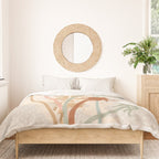 Big flower Dandelion blossom modern illustration rusty terracotta Duvet Cover Gallery Image 3