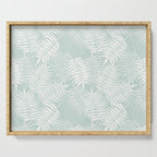 Palm Leaves . Soft Aqua Serving Tray Gallery Image 1