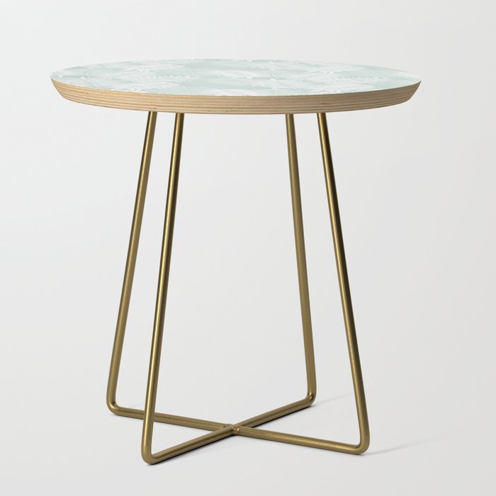Palm Leaves . Soft Aqua Side Table Gallery Image 1