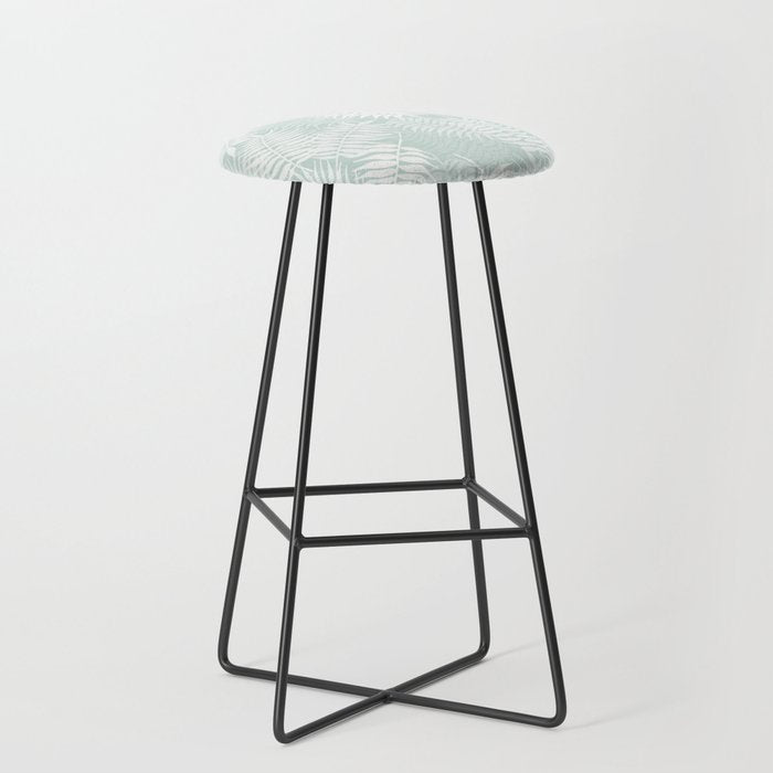 Palm Leaves . Soft Aqua Stool Gallery Image 1
