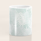 Palm Leaves . Soft Aqua Coffee Mug Gallery Image 4
