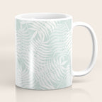 Palm Leaves . Soft Aqua Coffee Mug Gallery Image 1