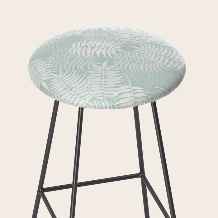 Palm Leaves . Soft Aqua Stool Gallery Image 2