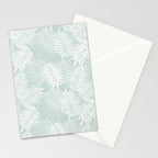 Palm Leaves . Soft Aqua Stationery Card Gallery Image 2