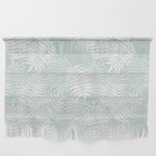Palm Leaves . Soft Aqua Wall Hanging Gallery Image 1