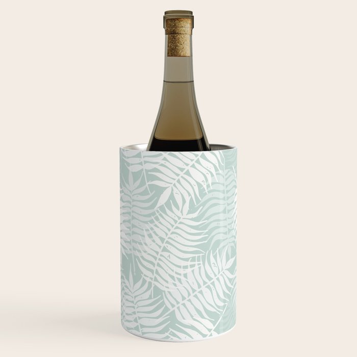Palm Leaves . Soft Aqua Wine Chiller Gallery Image 2