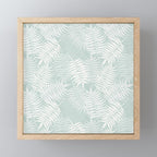 Palm Leaves . Soft Aqua Mini Art Print Gallery Image 1