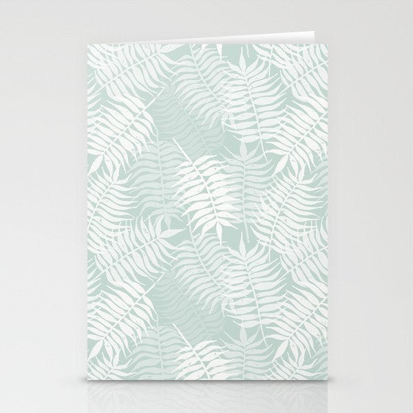 Palm Leaves . Soft Aqua Stationery Card Gallery Image 2