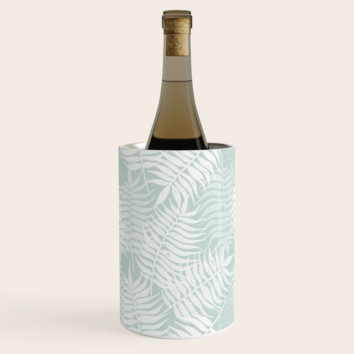 Palm Leaves . Soft Aqua Wine Chiller Gallery Image 3