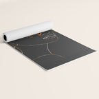 woman with flowers 8 Line Art Yoga Mat Gallery Image 2