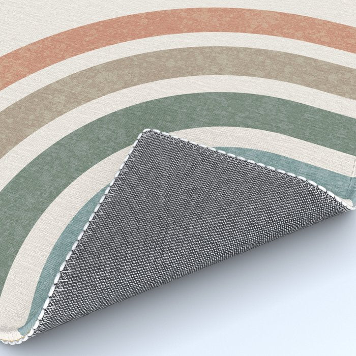 Mid Century Colorful Sun and Rainbow Rug Gallery Image 4