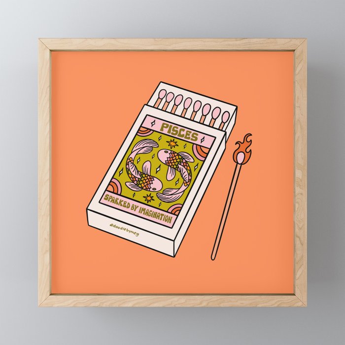 Pisces Matchbox Mini Art Print Gallery Image 1