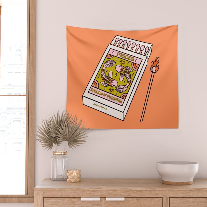 Pisces Matchbox Wall Tapestry Gallery Image 2