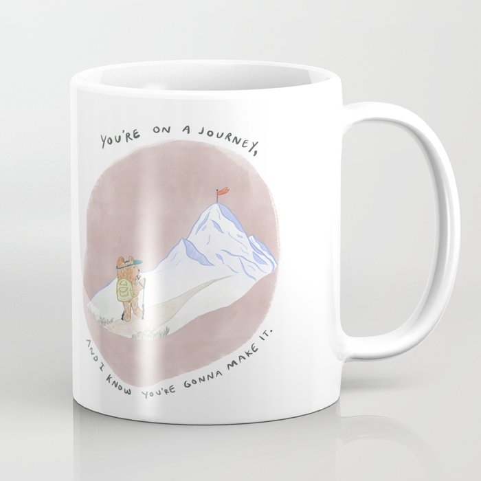 Bear on a Journey, Mountain Adventure Coffee Mug Gallery Image 1