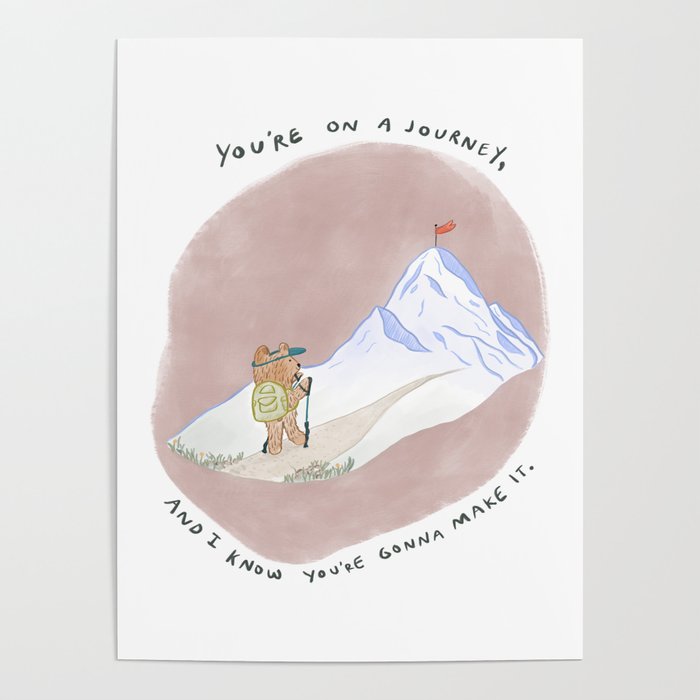 Bear on a Journey, Mountain Adventure Poster Gallery Image 4