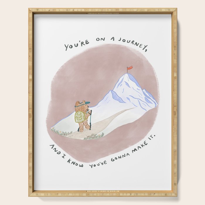 Bear on a Journey, Mountain Adventure Serving Tray Gallery Image 1