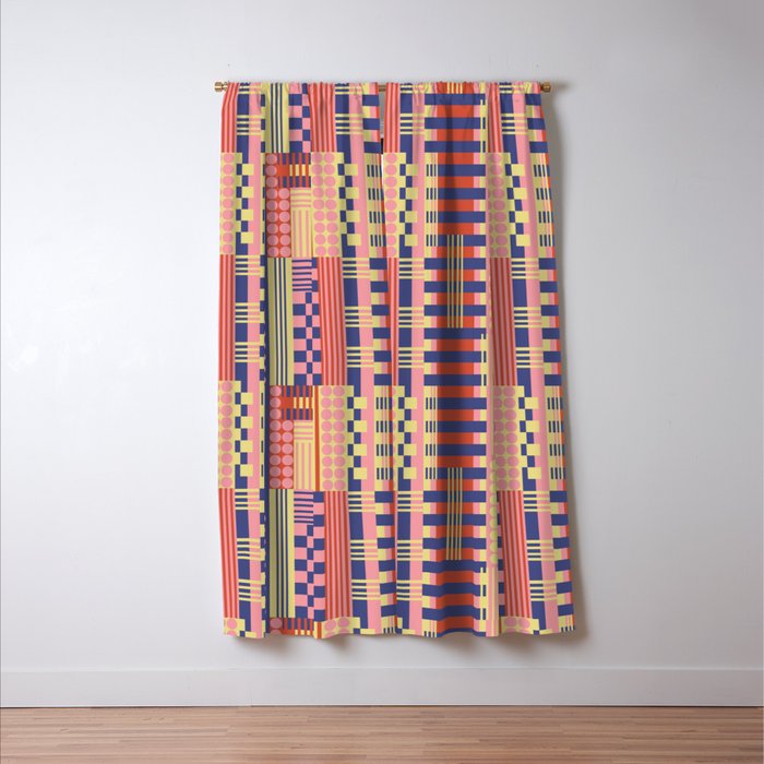 Geometric Composition Colorful Window Curtain Gallery Image 3