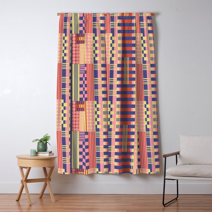 Geometric Composition Colorful Window Curtain Gallery Image 1
