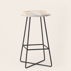 Mid Century Modern Geometric 70 (Rainbow and Sun Abstraction) Stool Gallery Image 1
