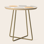 Mid Century Modern Geometric 70 (Rainbow and Sun Abstraction) Side Table Gallery Image 1