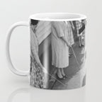 Black Cats Auditioning in Hollywood black and white photograph Coffee Mug Gallery Image 3