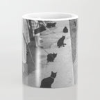 Black Cats Auditioning in Hollywood black and white photograph Coffee Mug Gallery Image 4