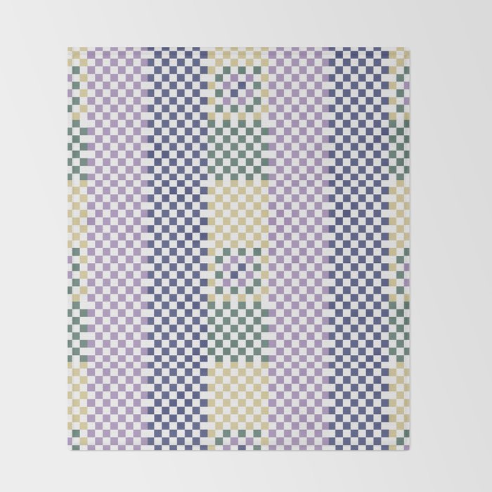 Bold colors block grid A Throw Blanket Gallery Image 2