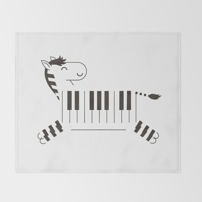 Life is like a piano Throw Blanket Gallery Image 2