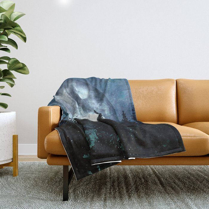 Full Moon II Throw Blanket Gallery Image 1