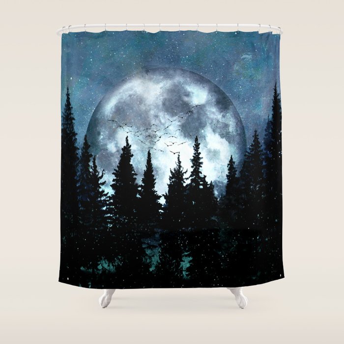 Full Moon II Shower Curtain Gallery Image 1