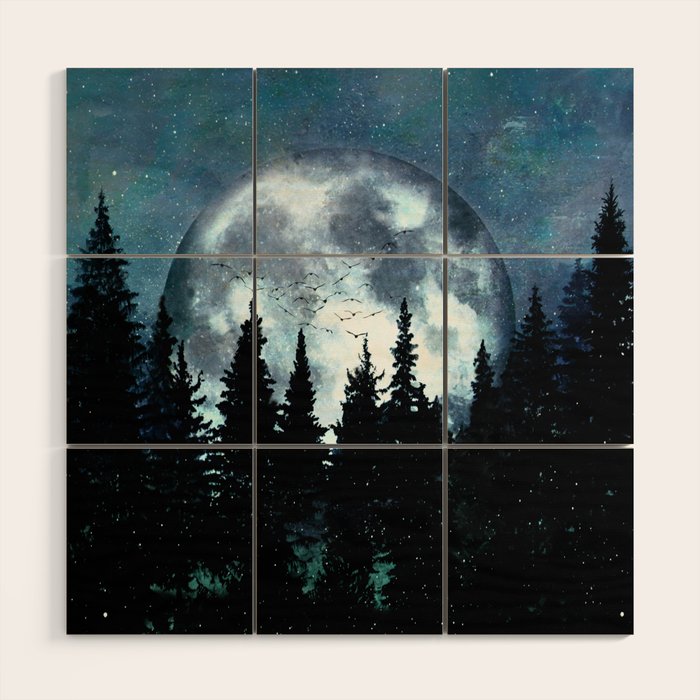 Full Moon II Wood Wall Art Gallery Image 1