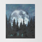 Full Moon II Throw Blanket Gallery Image 2