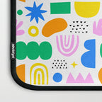 Colorful abstract organic shape art pattern Laptop Sleeve Gallery Image 3