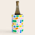 Colorful abstract organic shape art pattern Wine Chiller Gallery Image 1