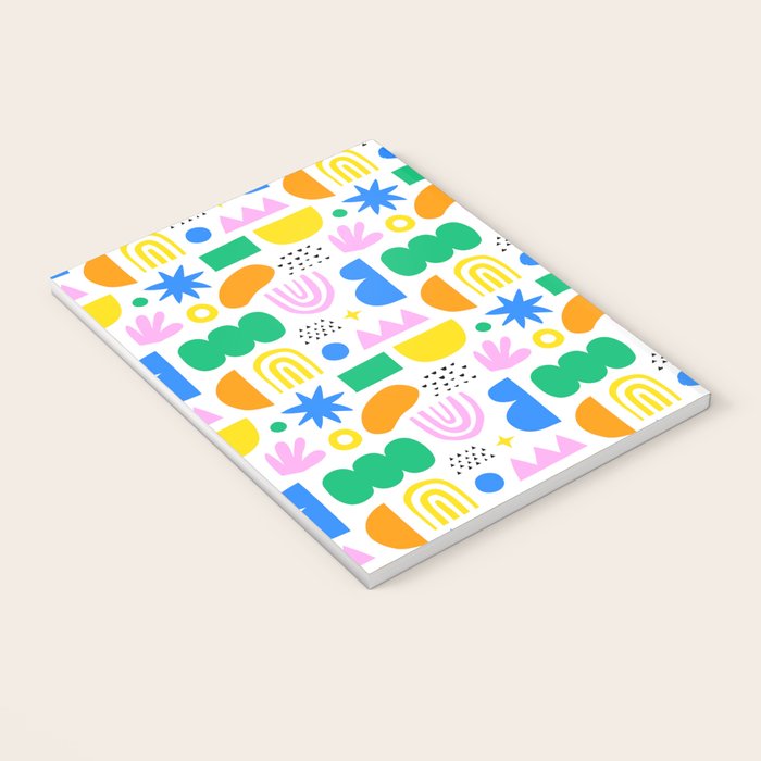 Colorful abstract organic shape art pattern Notebook Gallery Image 3