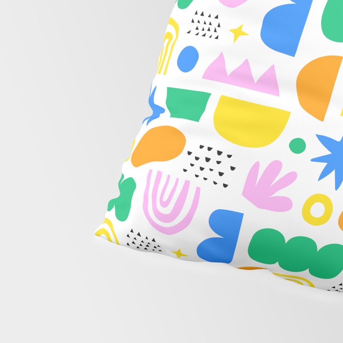 Colorful abstract organic shape art pattern Pillow Sham Gallery Image 4