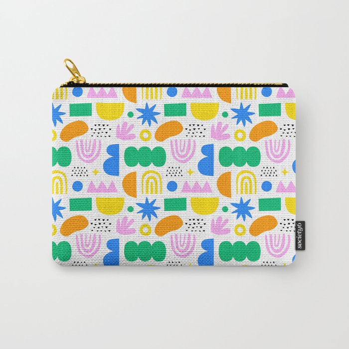 Colorful abstract organic shape art pattern Carry All Pouch Gallery Image 1