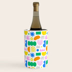 Colorful abstract organic shape art pattern Wine Chiller Gallery Image 3