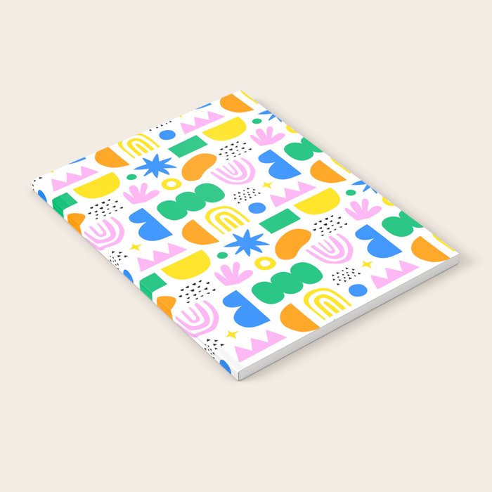 Colorful abstract organic shape art pattern Notebook Gallery Image 1