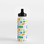 Colorful abstract organic shape art pattern Water Bottle Gallery Image 2